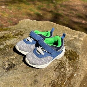 Carter's Gray and Green Kids Sneakers